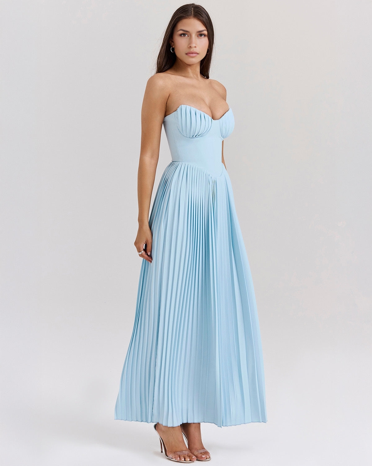 Synda | Robe longue avec corsage en coquillage
