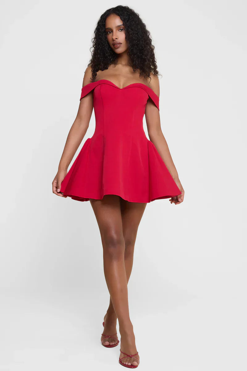 Nala | Robe mini bicolore sans bretelles