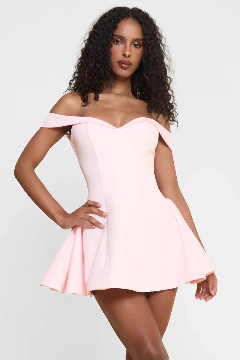 Nala | Robe mini bicolore sans bretelles