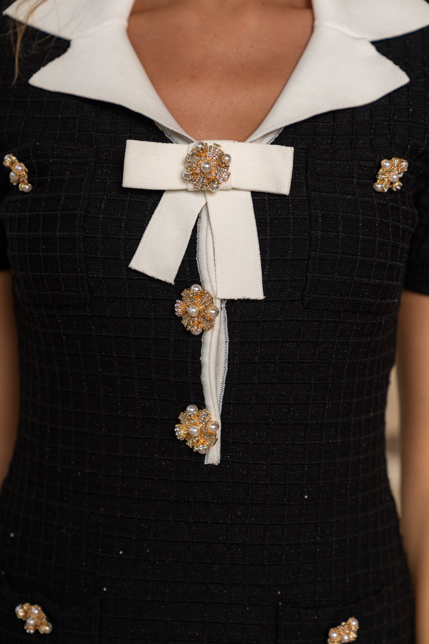 Waffly | Mini-robe à manches courtes et ornements