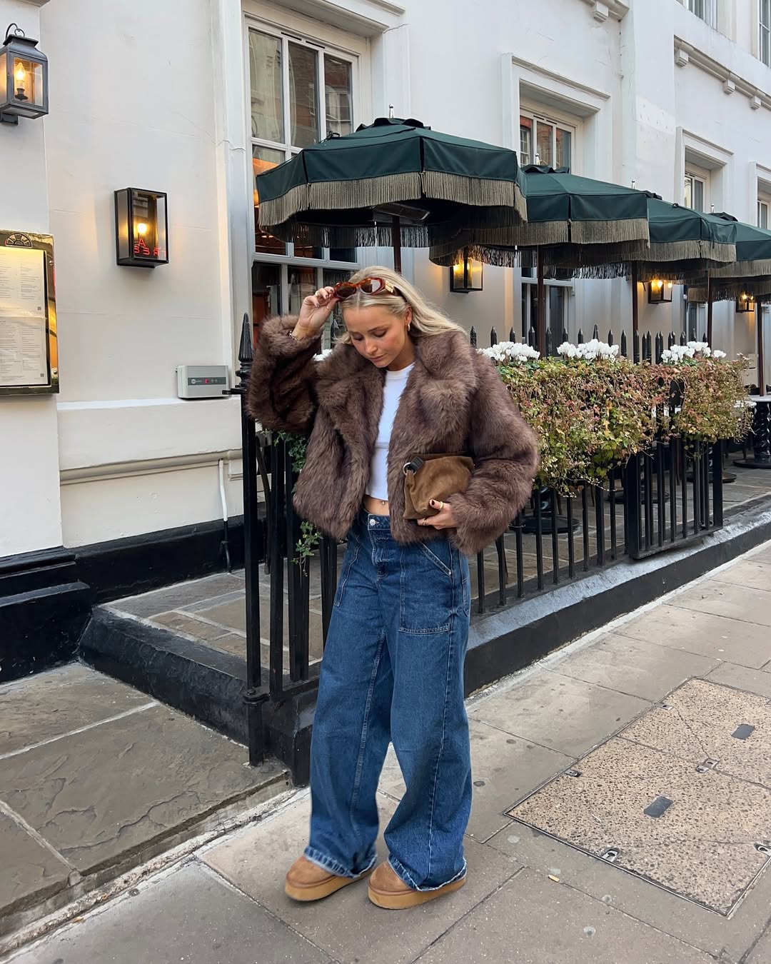 Kataleya | Manteau court oversize en fausse fourrure