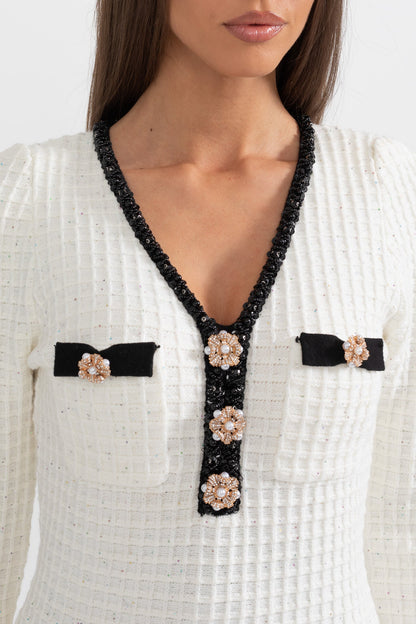 Santana | Robe en maille à motif texturé