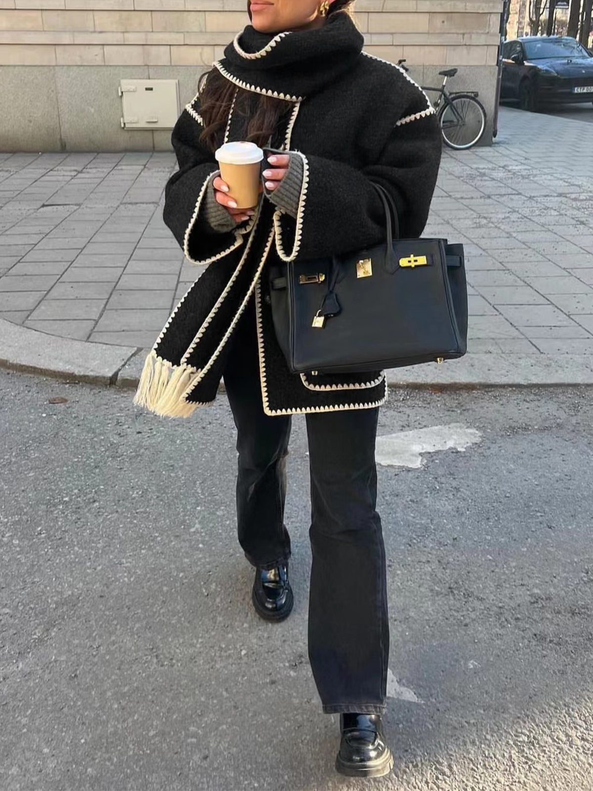 Lydia | Veste à écharpe