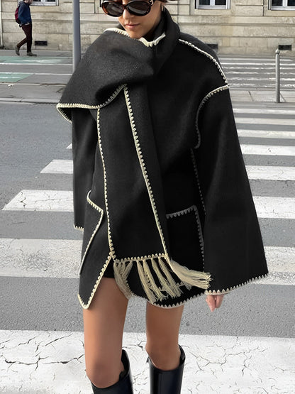 Lydia | Veste à écharpe