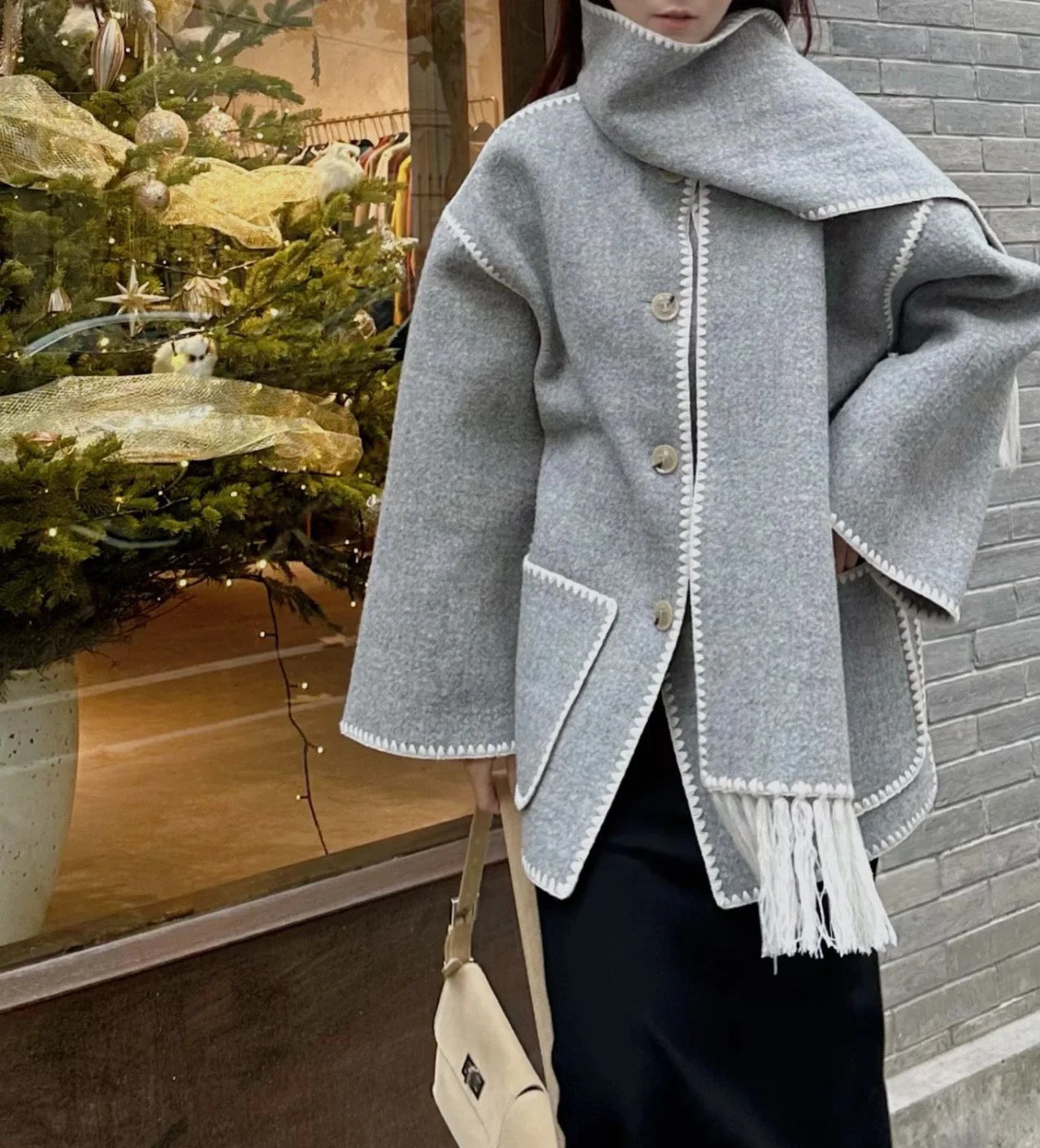 Lydia | Veste à écharpe