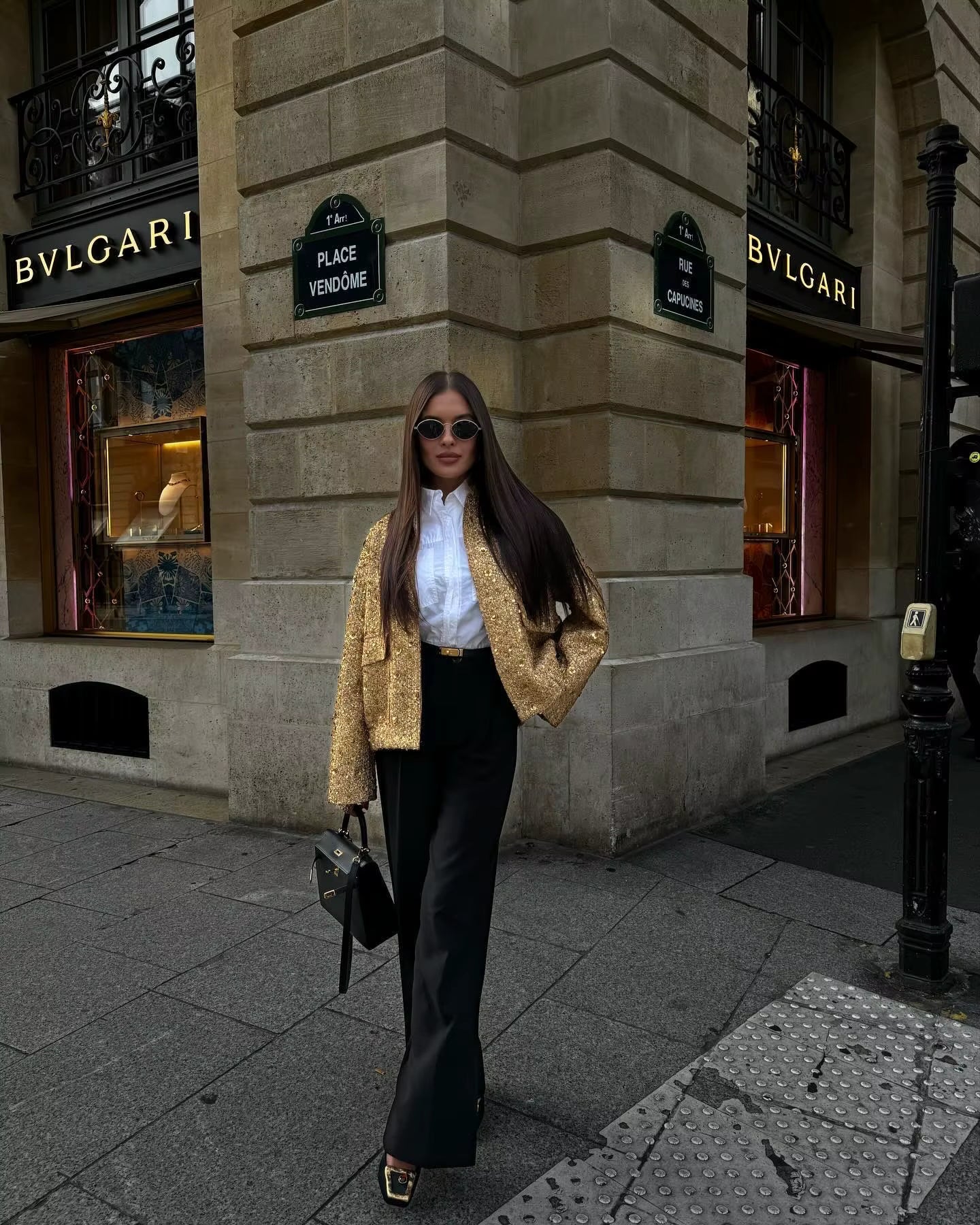 Victoria | Veste oversize à paillettes