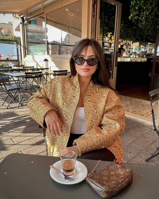 Victoria | Veste oversize à paillettes