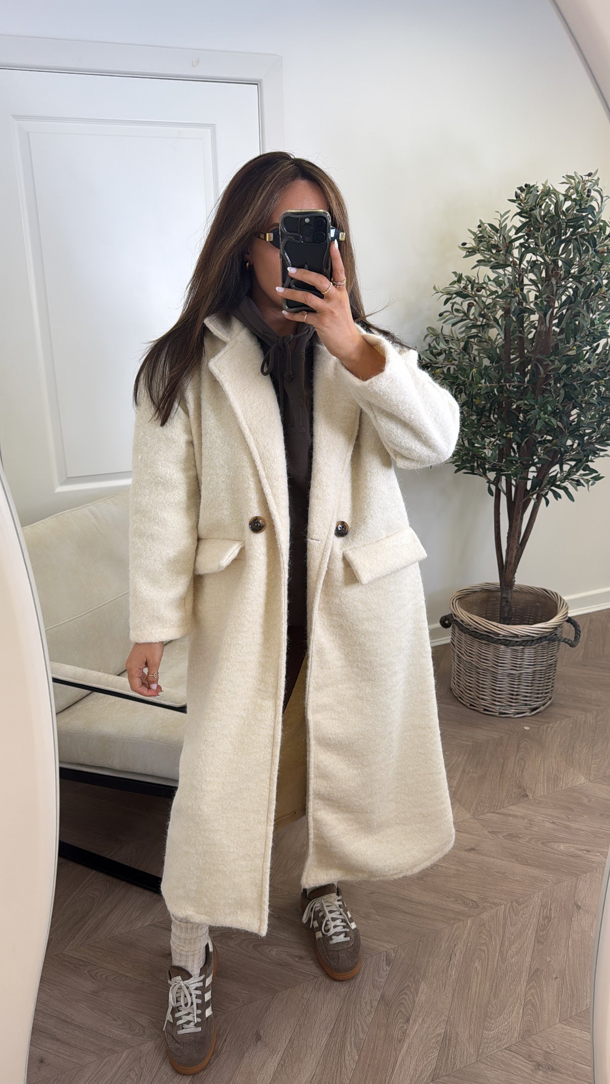ELEANOR - manteau cache-poussière crème ultra-doux