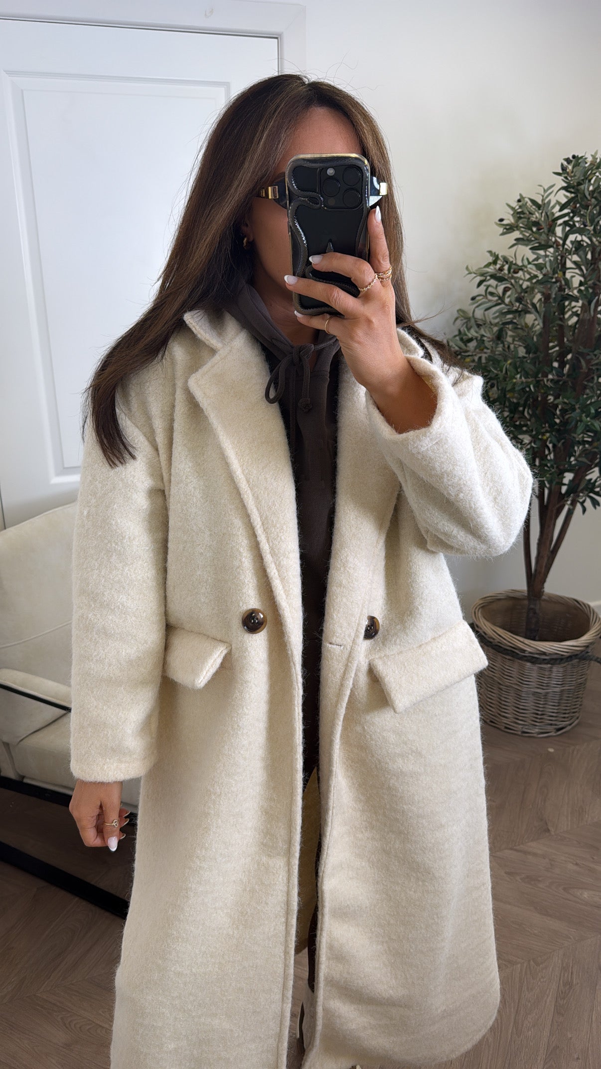 ELEANOR - manteau cache-poussière crème ultra-doux