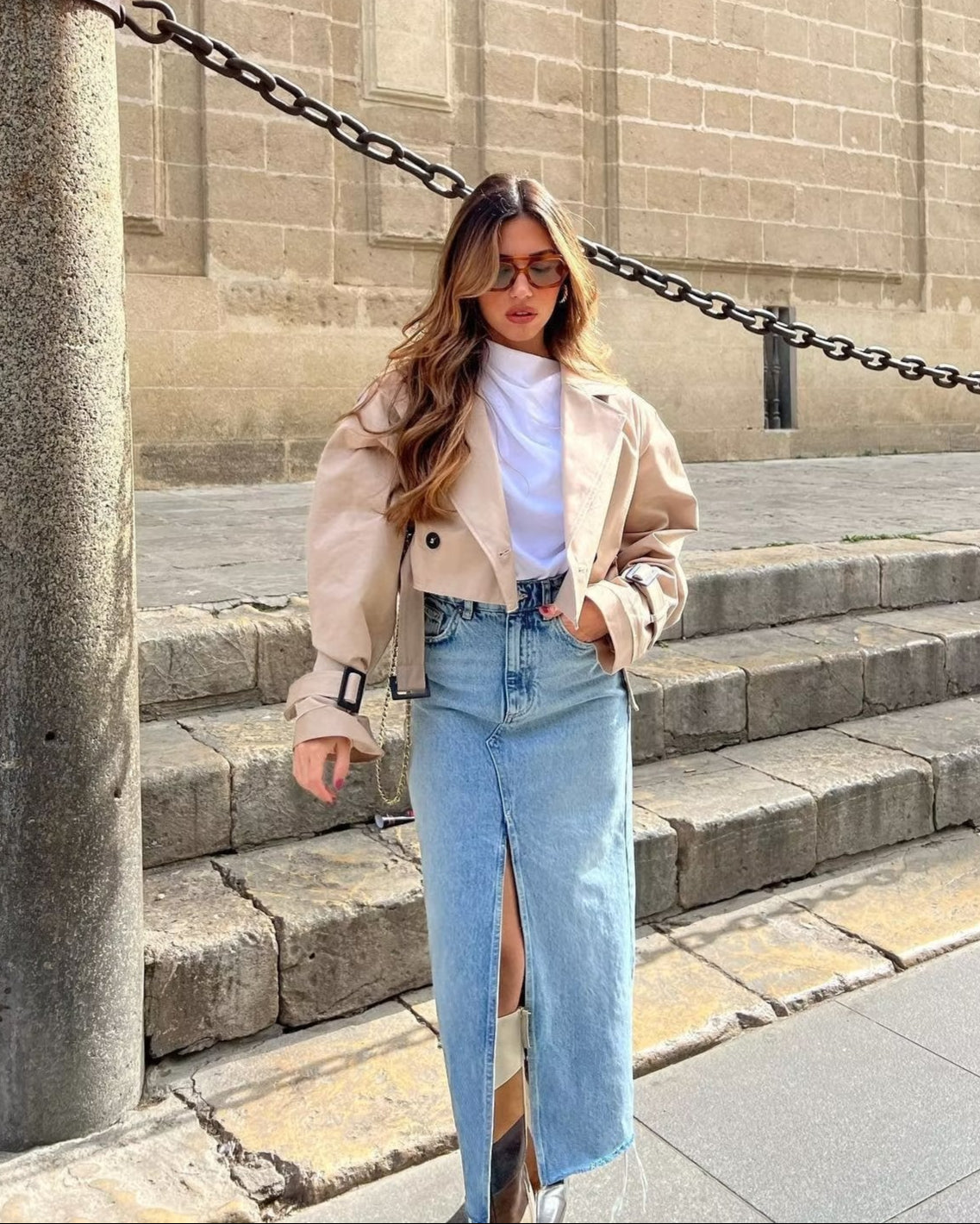 Lylah | Trench court à ceinture