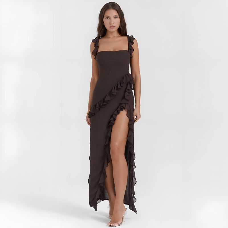 Twirly | Robe à volants torsadés