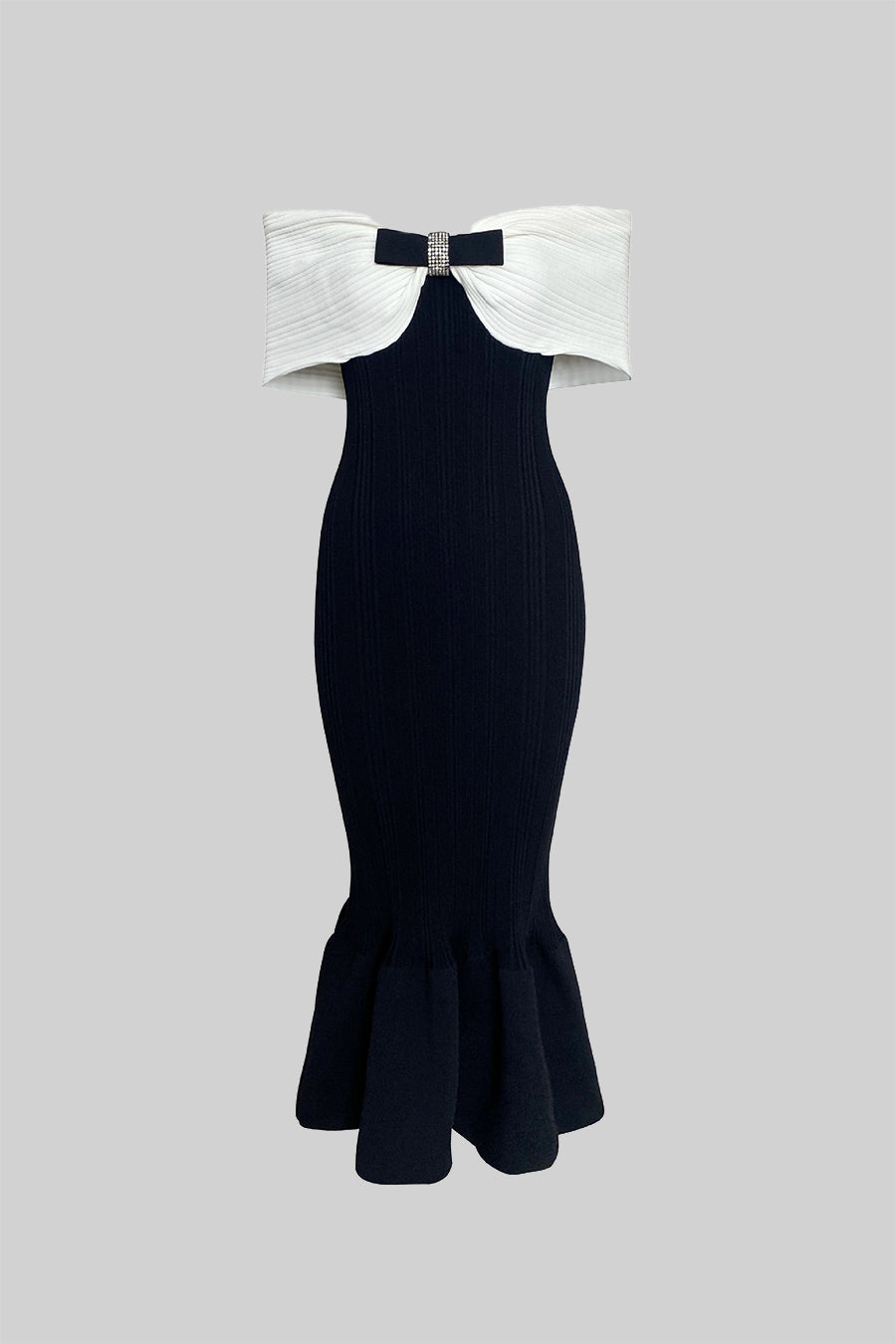 Syera | Robe midi sophistiquée à nœud sirène